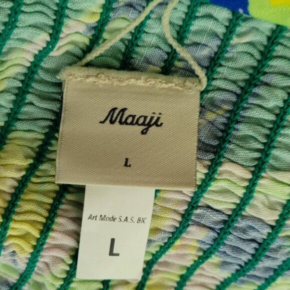 Revolve Maaji Green Front Tie Crop Top, Size L, Eco-Friendly - Picture 8 of 14